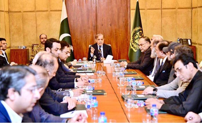 Prime Minister Muhammad Shehbaz Sharif chairs a meeting of the Federal Cabinet