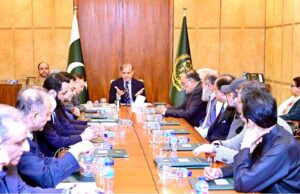 Prime Minister Muhammad Shehbaz Sharif chairs a meeting of the Federal Cabinet