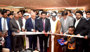 Governor Sindh Kamran Tissori and Chief Minister Sindh Syed Murad Ali Shah along with foreign delegates inaugurate the Pakistan First 2 day International Date Palm Festival in collaboration with Khalifa International Awards (UAE) organized by Ministry of National Food Security at Expo Center.