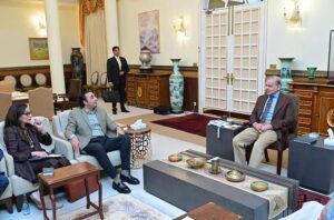 Chairman Pakistan People's Party Bilawal Bhutto Zardari along with a delegation called on Prime Minister Muhammad Shehbaz Sharif