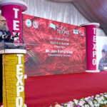 Federal Minister for Commerce Jam Kamal Khan, addressing the inaugural ceremony of the Fifth International Textile and Leather Exhibition Texpo 2024 at Expo center