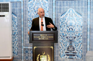 Ambassador Faisal Niaz Tirmizi speaks during a session hosted by the Embassy of Pakistan, Abu Dhabi of Professor Dr. Waleed Ziad, Associate Professor in History, Georgetown University (Qatar Campus), titled Lives of the Female Scholars/Saints of the Afghan Empire from Peshawar to Bukhara. The session attended by several ambassador, diplomats, professionals and prominent members of Pakistani community.