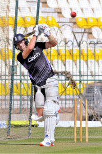 England's Ben Stokes warmup during net practice ahead of the Second Test Match at Multan Cricket Stadium