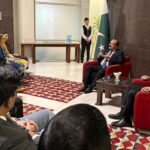 Chairman Prime Minister's Youth Programme Rana Mashhood Ahmed Khan interacting with the Pakistani diaspora at, Tajikistan