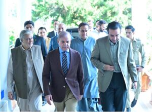 Chairman Pakistan People's Party Bilawal Bhutto Zardari along with a delegation called on Prime Minister Muhammad Shehbaz Sharif