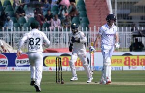 England batter Ben Duckett in action during the 1st day of second and last Test Cricket match between Pakistan and England Pindi Cricket Stadium