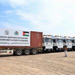 On instructions of Prime Minister, Pak NDMA Dispatched 15th & 16th Consignment of 200 tons of relief items for people of Lebanon & Gaza through NLC convoy from NDMA's Warehouse