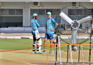 Shan Masood Captain of Pakistan team during a practice session ahead of the Second Test cricket match against England at Multan Cricket Stadium