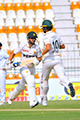 Pakistani player Salman Ali Agha celebrates his century during day two of the First Test Match of Cricket between Pakistan and England at Multan Cricket Stadium.