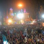 A large number of Hindus attending religious festival at Durga Shiva Mandir on late Saturday night