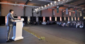 Sindh Chief Minister Syed Murad Ali Shah, addressing the inauguration ceremony of the First Pakistan International Date Palm Festival in collaboration with Khalifa International Award (UAE) at Expo Centre.