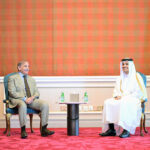 Prime Minister Muhammad Shehbaz Sharif meets with the Prime Minister of Qatar H.E. Sheikh Mohammed bin Abdulrahman Al-Thani