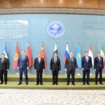 A group photograph of Prime Minister of Pakistan Muhammad Shehbaz Sharif and Heads of delegations of the 23rd SCO Heads of Government Meeting