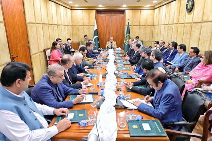 Prime Minister Muhammad Shehbaz Sharif chairs a meeting of the Federal Cabinet