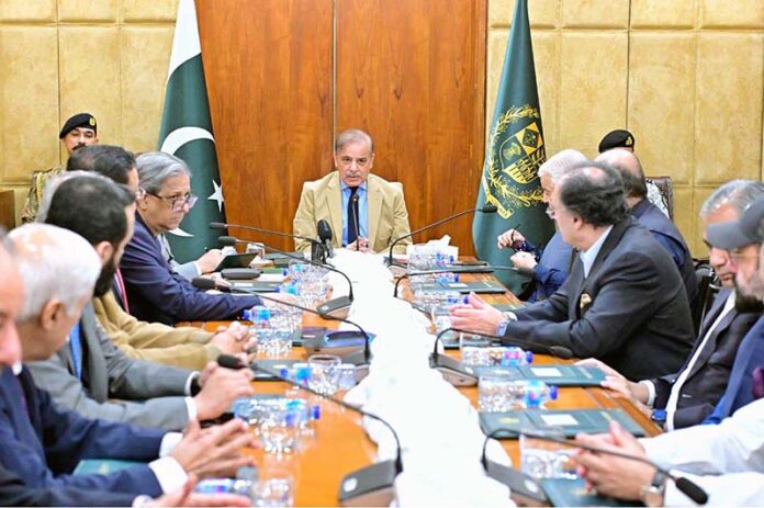 Prime Minister Muhammad Shehbaz Sharif chairs a meeting of the Federal Cabinet