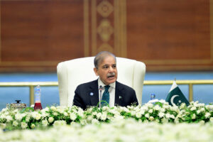 Prime Minister Muhammad Shehbaz Sharif addresses the 23rd SCO Council of Heads of Governments Meeting