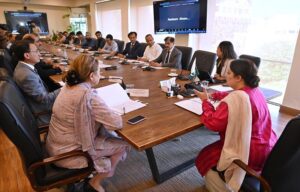 Coordinator to Prime Minister on Climate Change Romina Khurshid Alam chairs a high-level meeting on the Country Programme Framework 2024-28 with the Global Green Growth Initiative in the M/o Climate Change & Environmental Coordination.