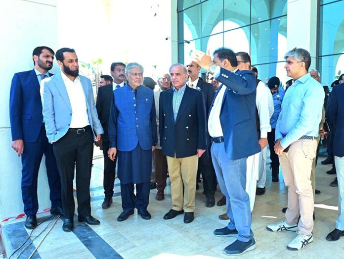 Prime Minister Muhammad Shehbaz Sharif visiting Jinnah Convention Centre to review preparations for the upcoming SCO Head of the Governments Summit