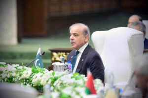 Prime Minister Muhammad Shehbaz Sharif addresses the 23rd SCO Council of Heads of Governments Meeting