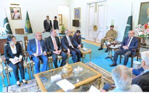 Secretary General Shanghai Cooperation Organisation Zhang Ming calls on Prime Minister Muhammad Shehbaz Sharif.