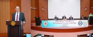 Minister for Planning, Ahsan Iqbal, inaugurates the First International Conference on 3D Printing and Vacuum Technology at National Center for Physics, Quaid-i-Azam University