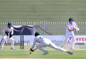 England batter Harry Brook plays shot during the 3rd day of the last cricket Test match between Pakistan and England at Pindi Cricket Stadium