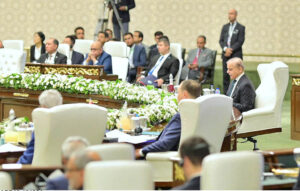 Prime Minister Muhammad Shehbaz Sharif addresses the 23rd SCO Council of Heads of Governments Meeting