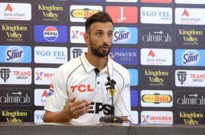 England cricket team captain Ollie Pope addressing a press conference as 1st Test match will be played against Pakistan from October 7-11 at the Multan Cricket Stadium