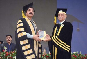 Governor Punjab Sardar Saleem Haider Khan is addressing the 28th Convocation of University of Agriculture Faisalabad (UAF)