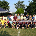 Federal Secretary, MoFE&PT, Mohyuddin Ahmad Wani in a group photograph with Students during 3-day "Girls Sports Carnival 2024" organized by Ministry of Federal Education and Professional Training at Pakistan Sports Complex