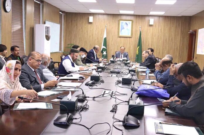 Federal Minister for Planning, Development & Special Initiatives, Ahsan Iqbal, chairing a meeting of the Prime Minister's Committee for Planning and Execution of Foreign-Funded Development Projects in Federal Capital
