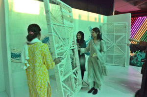 Girls setting up for the 5th TEXPO 2024 at the Expo Centre