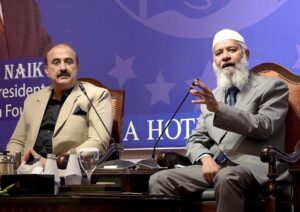 Famous Islamic Scholar Dr Zakir Naik addressing to the students of Sweet Home in a Local Hotel.