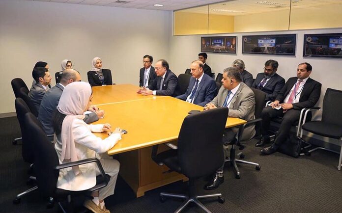 Federal Minister for Finance and Revenue Senator Muhammad Aurangzeb held a meeting with His Excellency Mohamed Bin Hadi Al Hussaini, Minister of State for Financial Affairs, UAE