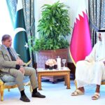 Prime Minister Muhammad Shehbaz Sharif meets with Amir of Qatar His Highness Sheikh Tamim bin Hamad Al Thani
