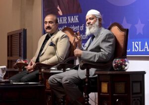 Famous Islamic Scholar Dr Zakir Naik addressing to the students of Sweet Home in a Local Hotel.