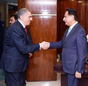 Ambassador of Egypt Dr.Ihab Mohamed Abdelhamid Hassan called on Speaker National Assembly Sardar Ayaz Sadiq at Parliament House.