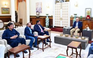 Governor Sindh Kamran Khan Tessori and a delegation of MQM called on Prime Minister Muhammad Shehbaz Sharif