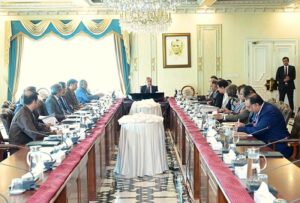 Prime Minister Muhammad Shehbaz Sharif chairs a meeting regarding relief efforts in Gaza and Palestine by the Government of Pakistan.