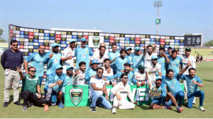 The Pakistan Cricket team celebrate to win the last match as well as the series by 1-2 against England Cricket team at Rawalpindi Cricket Stadium