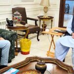 Interior Minister Syed Mohsin Raza Naqvi calls on Prime Minister Muhammad Shehbaz Sharif