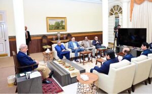 Governor Sindh Kamran Khan Tessori and a delegation of MQM called on Prime Minister Muhammad Shehbaz Sharif