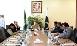 Coordinator to Prime Minister on Climate Change Romina Khurshid Alam presiding over a 2nd meeting of the Pakistan Climate Change Authority in the Committee Room of the M/o Climate Change & Environmental Coordination.