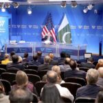Finance Minister Mr. Muhammad Aurangzeb delivers the keynote address on Pakistan's economic outlook at the Wilson Center in Washington DC