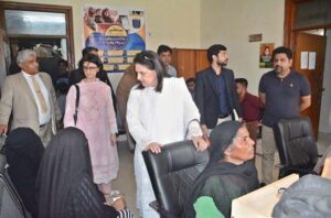 Chairperson of Benazir Income Support Programme (BISP) Senator Rubina Khalid meeting with Sindh Minister for Education and Literacy, Syed Sardar Shah to chalk out a proposal for skill development and designated camp sites in schools for the children of BISP beneficiaries.