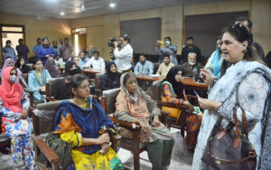 Chairperson Benazir Income Support Programme Rubina Khalid visiting various departments of Staff Training Academy STEVTA Government of Sindh North Karachi