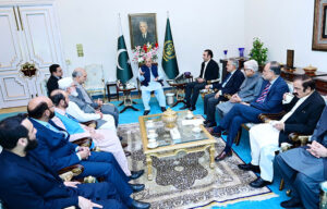 Chairman Pakistan People’s Party, Bilawal Bhutto Zardari and a delegation of Jamat Islami led by Amir e Jamat Islami Haafiz Naeem ur Rehman call on Prime Minister Muhammad Shehbaz Sharif.