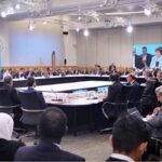 Federal Minister for Finance and Revenue Senator Muhammad Aurangzeb, accompanied by the Governor State Bank of Pakistan, attends the meeting of Managing Director IMF with Finance Ministers, Central Bank Governors, and Heads of Regional Financial Institutions of the Middle East, North Africa, Afghanistan, and Pakistan (MENAP)