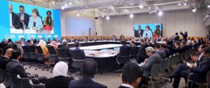 Federal Minister for Finance and Revenue Senator Muhammad Aurangzeb, accompanied by the Governor State Bank of Pakistan, attends the meeting of Managing Director IMF with Finance Ministers, Central Bank Governors, and Heads of Regional Financial Institutions of the Middle East, North Africa, Afghanistan, and Pakistan (MENAP)