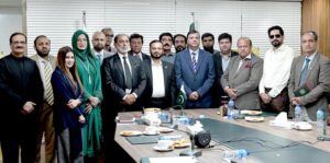 Federal Secretary Ministry of Science and Technology, Sajid Baloch along with President (PGCRA) Sheikh Abid Mehmood chairing introductory meeting in Ministry of Science and Technology